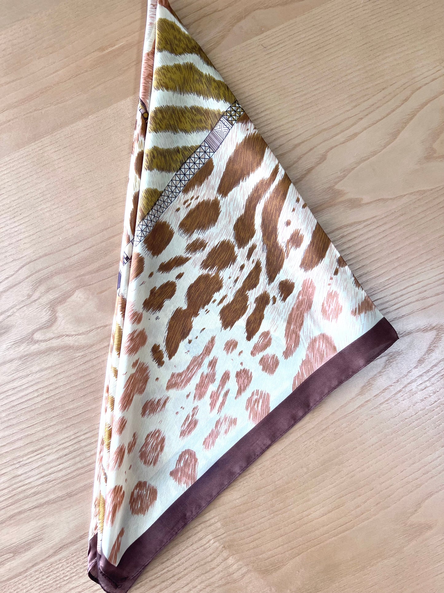 Makena Animal Print Satin Scarf