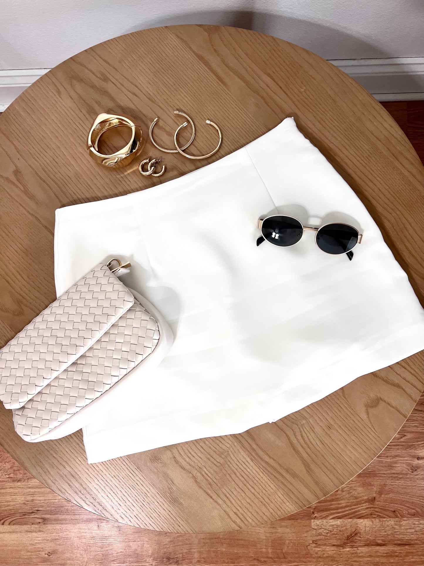 The Serena Off-White Mini Skirt