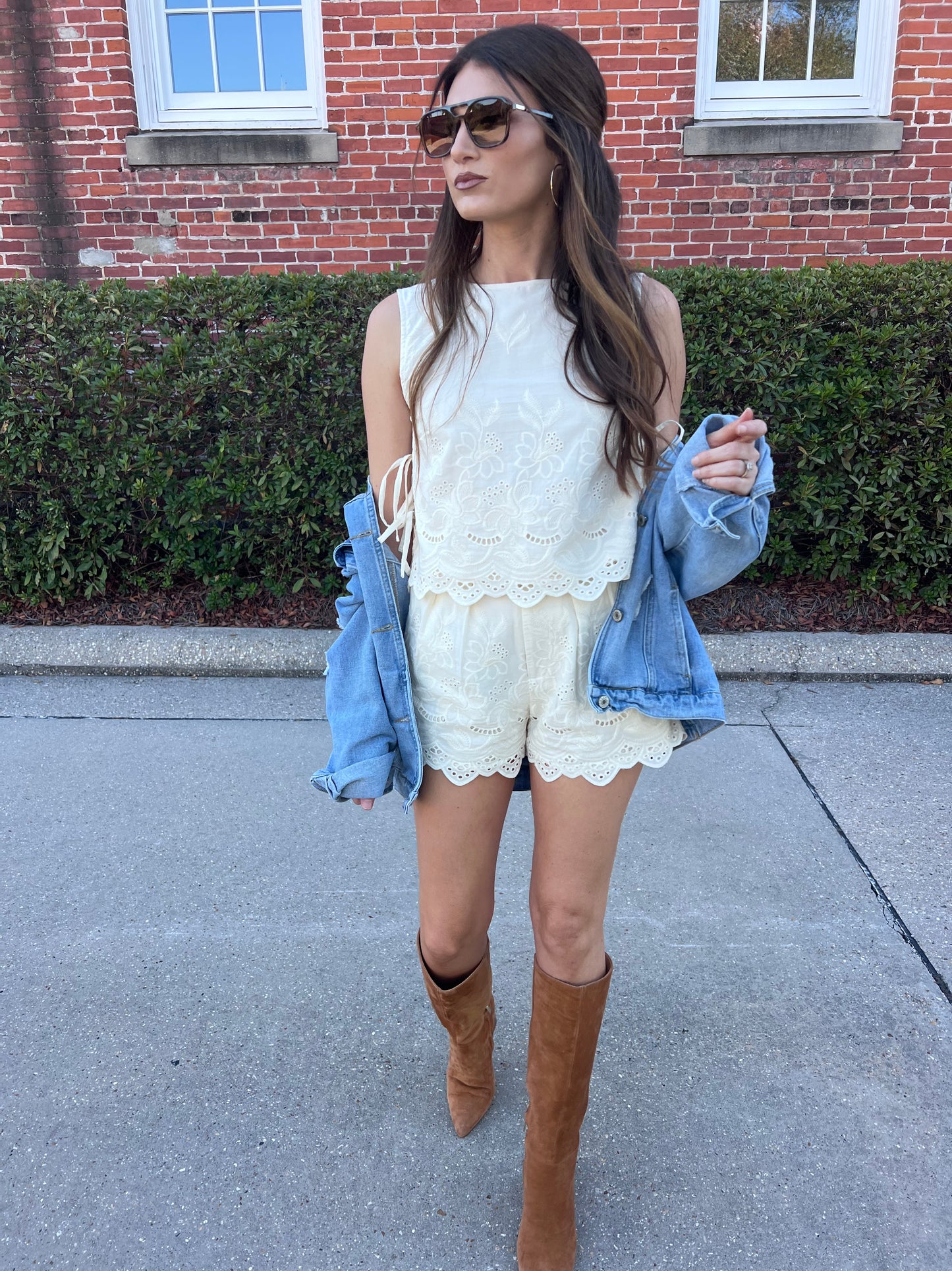 The Annie Embroidered Top and Shorts Set