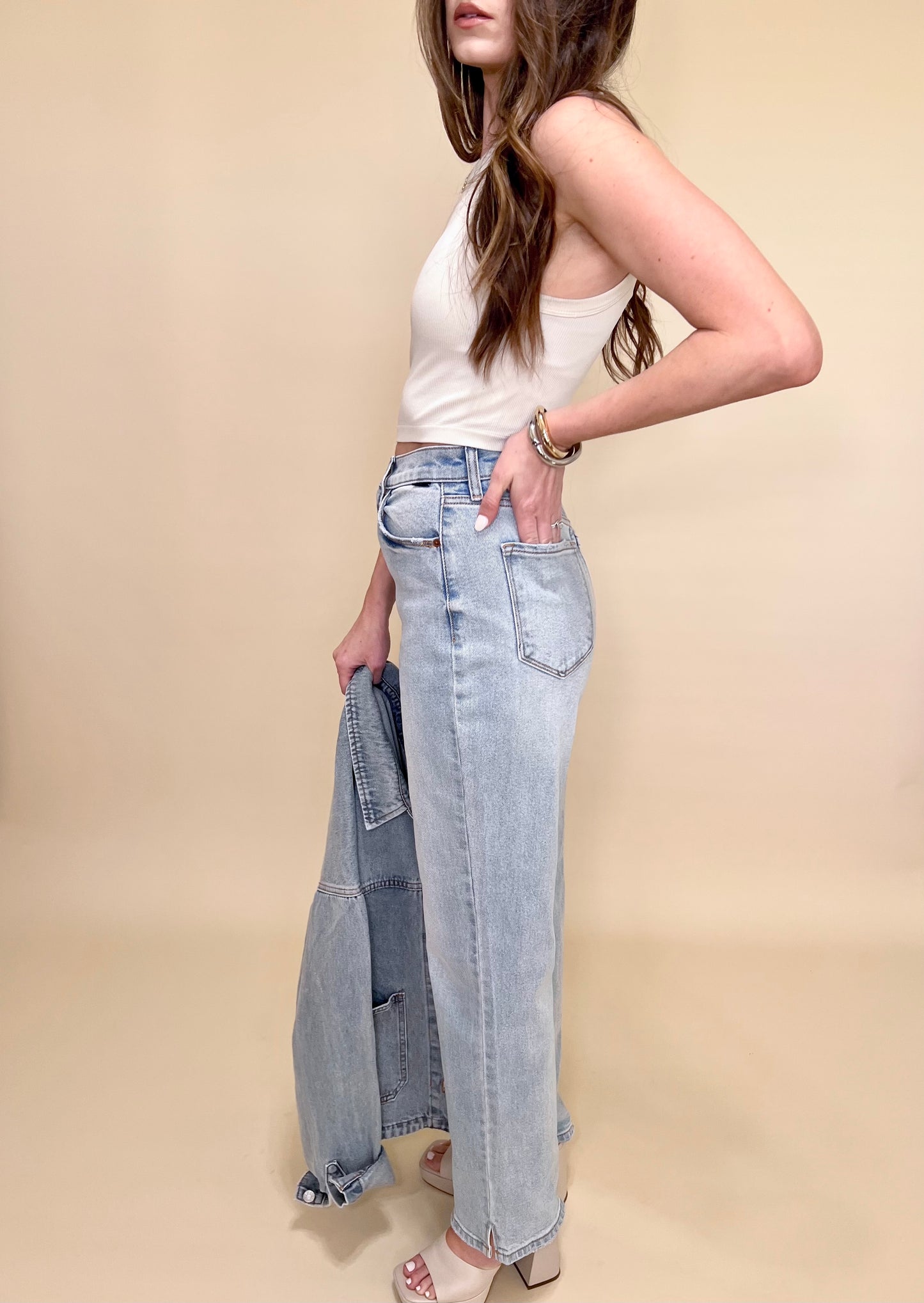 The Skylar Super High Rise Straight Leg Denim