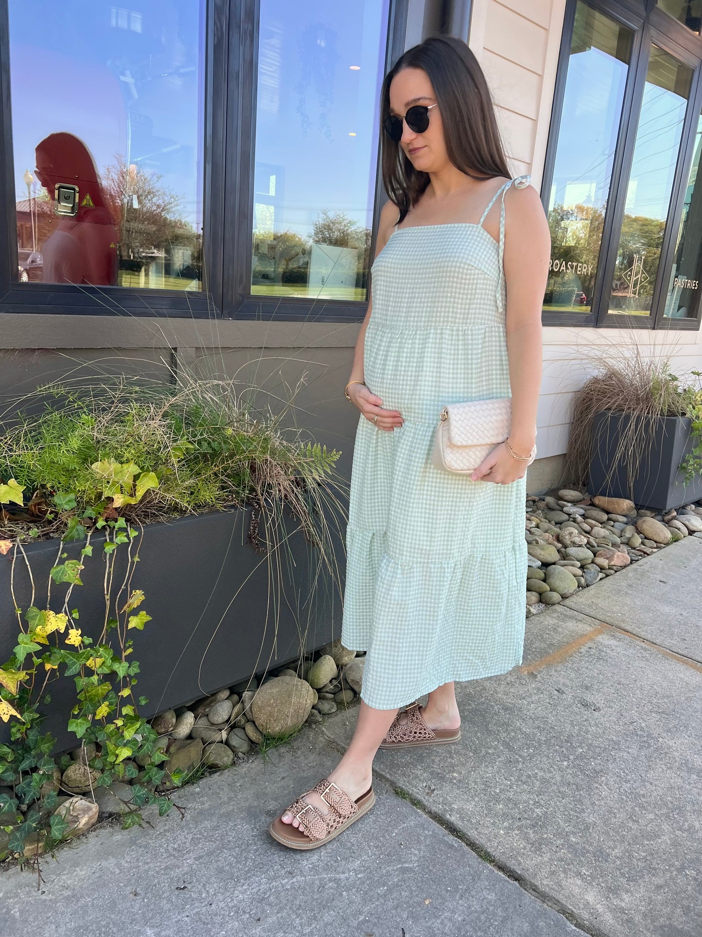 The Gingham Garden Midi Dress