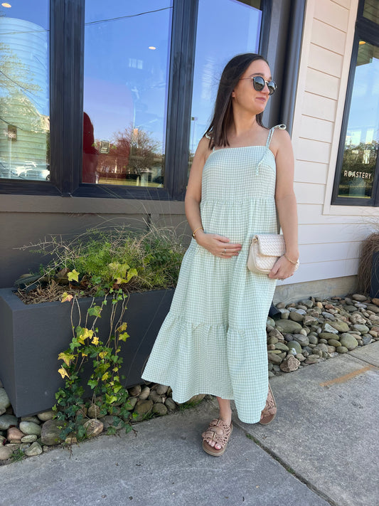 The Gingham Garden Midi Dress