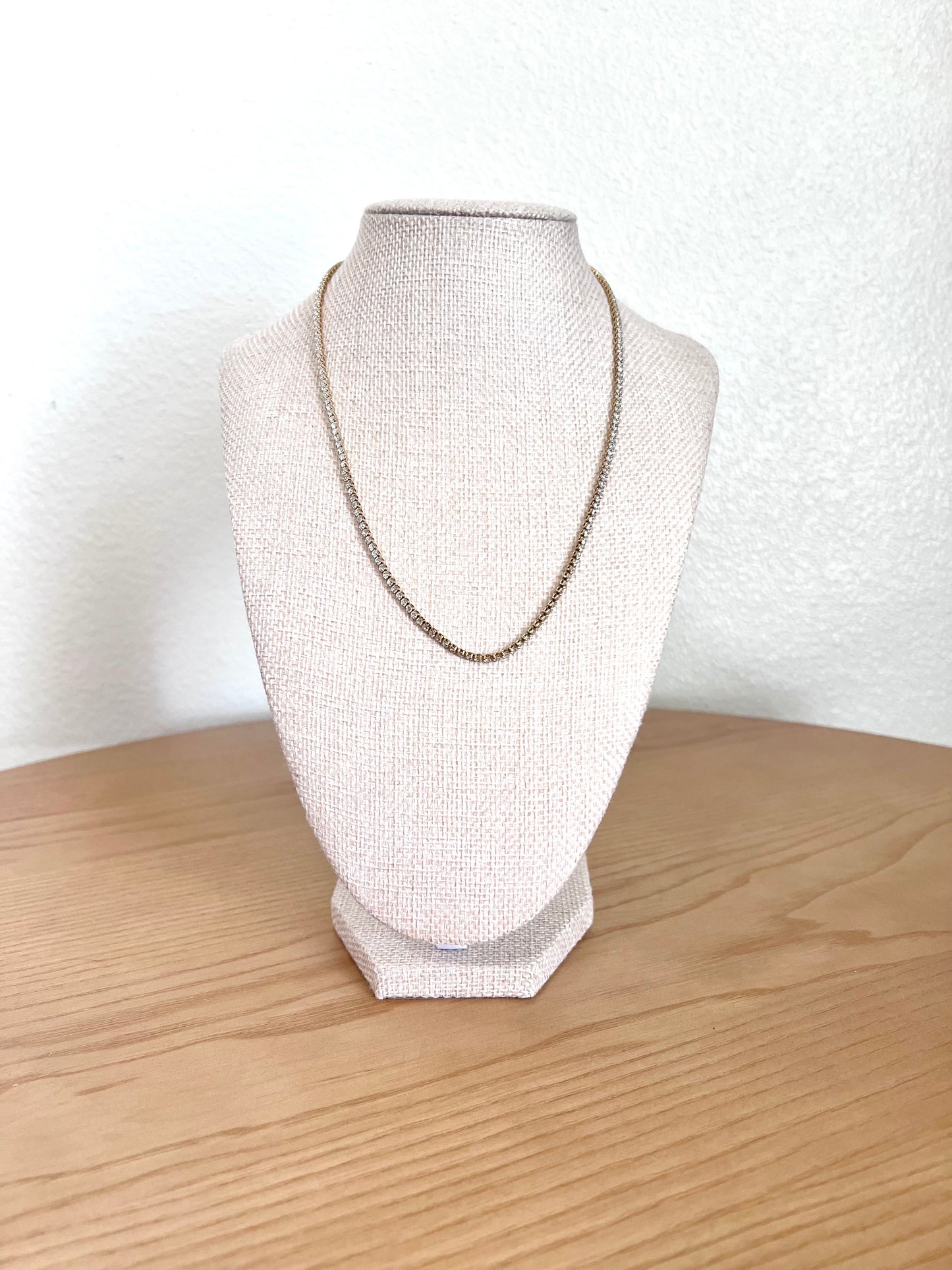 Mila Rhinestone Gold Necklace
