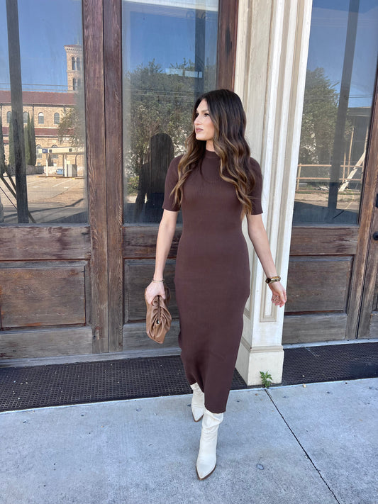 The Marissa Ribbed Knit Midi Dress