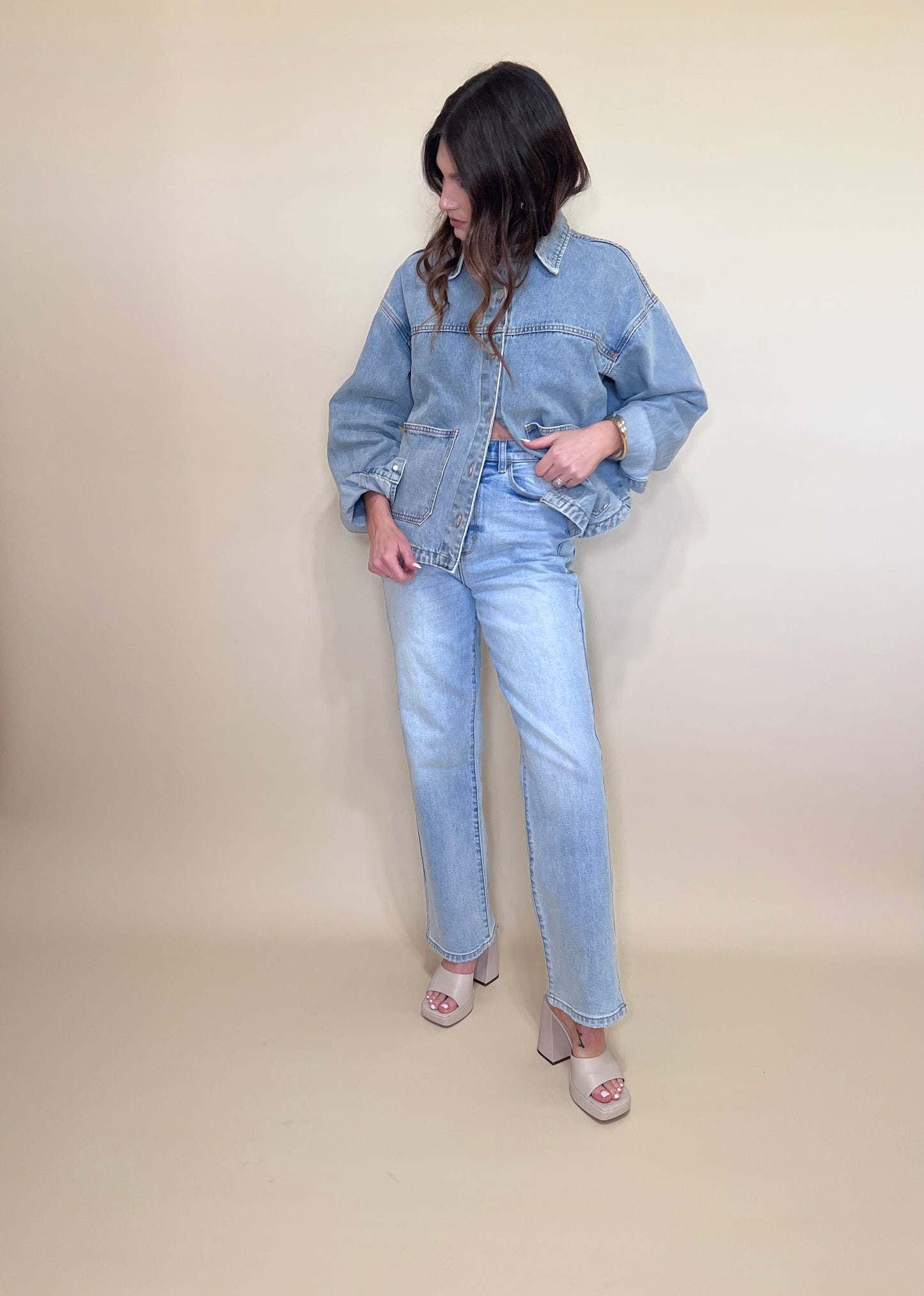 The Skylar Super High Rise Straight Leg Denim