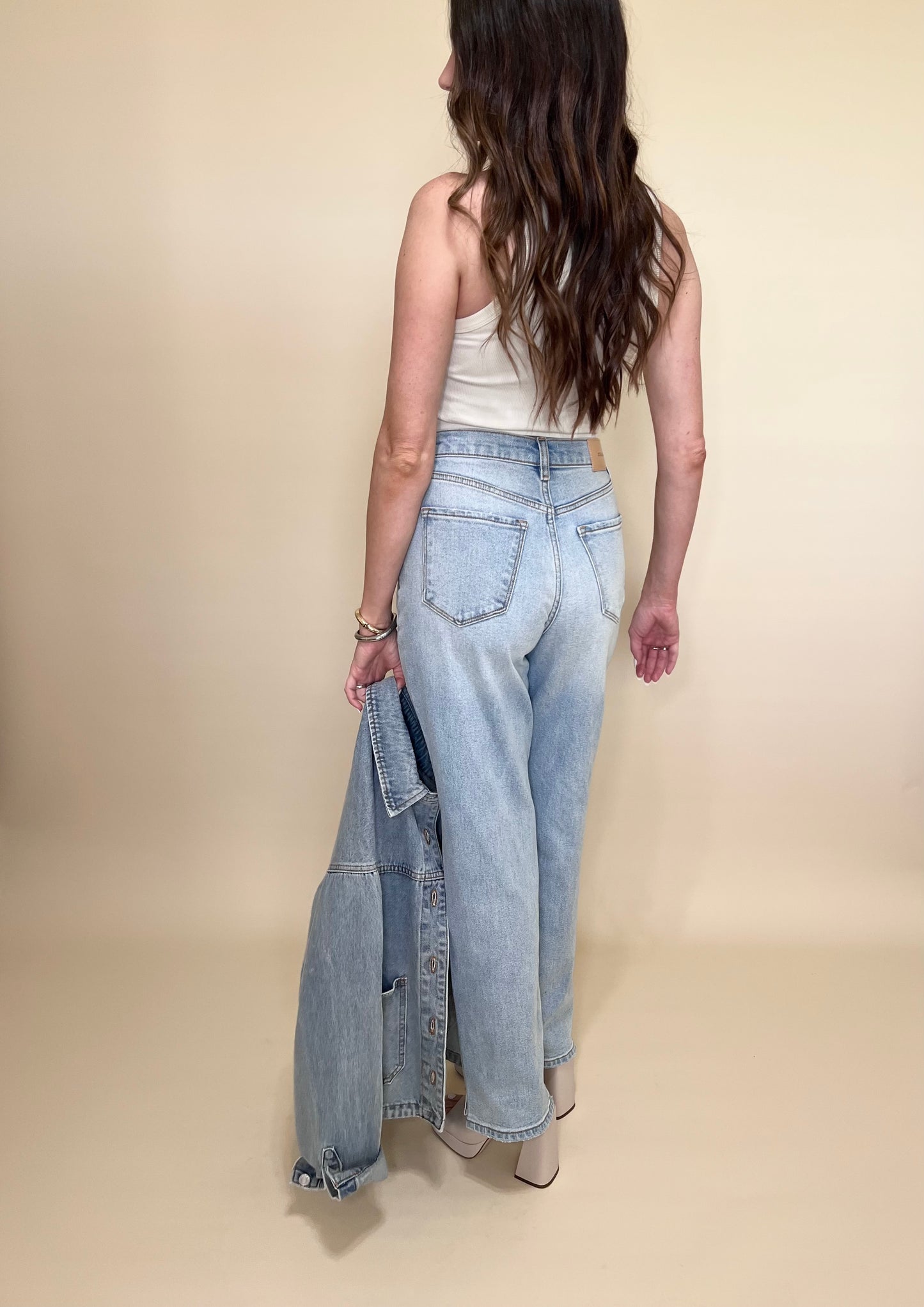 The Skylar Super High Rise Straight Leg Denim